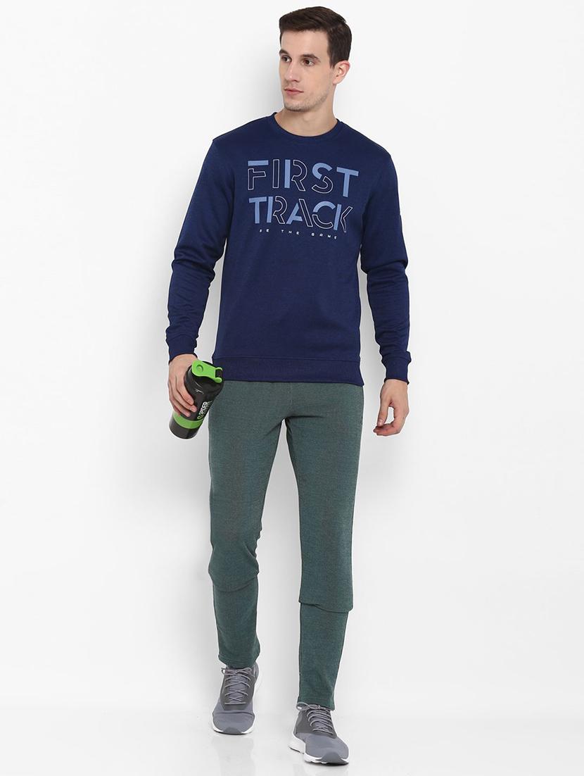 dark blue chest print sweatshirt - 16495516 - Zoom Image - 4