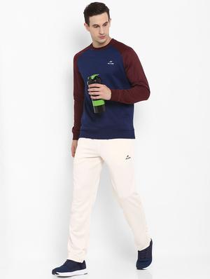 dark blue color block raglan sweatshirt - 16495518 - Standard Image - 4
