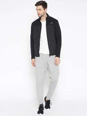 black solid quilted jacket - 16495680 - Standard Image - 4