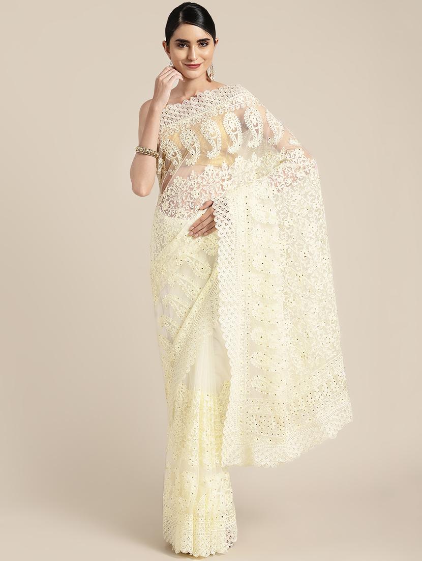 tonal embroidered saree with blouse - 16495903 - Zoom Image - 1
