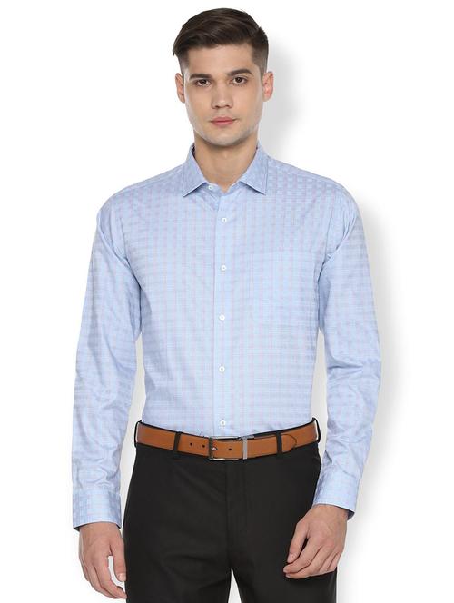 blue checkered formal shirt - 16496291 - Standard Image - 1