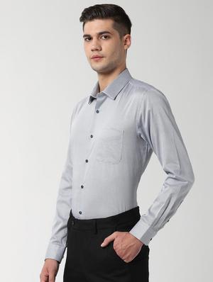 blue printed formal shirt - 16496308 - Standard Image - 2