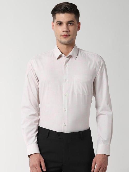 pink self design formal shirt - 16496318 - Standard Image - 1