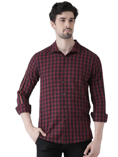 red checkered casual shirt - 16496525 - Standard Image - 1