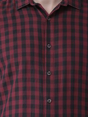 red checkered casual shirt - 16496525 - Standard Image - 5