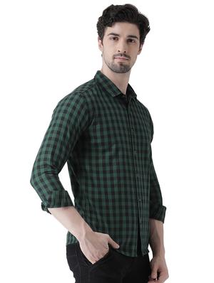 green checkered casual shirt - 16496527 - Standard Image - 2