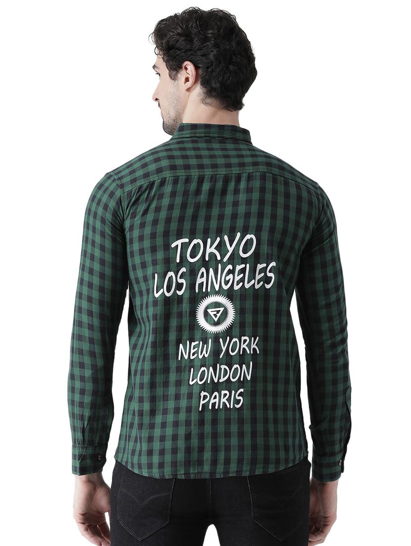 green checkered casual shirt - 16496527 - Zoom Image - 3