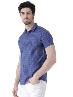 blue checkered casual shirt - 16496529 - Standard Image - 2