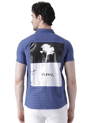 blue checkered casual shirt - 16496529 - Standard Image - 3