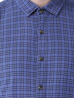 blue checkered casual shirt - 16496529 - Standard Image - 5