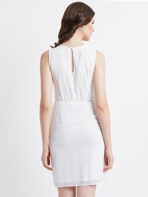 round neck embellished detail sheath dress - 16496900 - Standard Image - 4