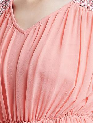 embellished detail gathered blouson dress - 16496901 - Standard Image - 6
