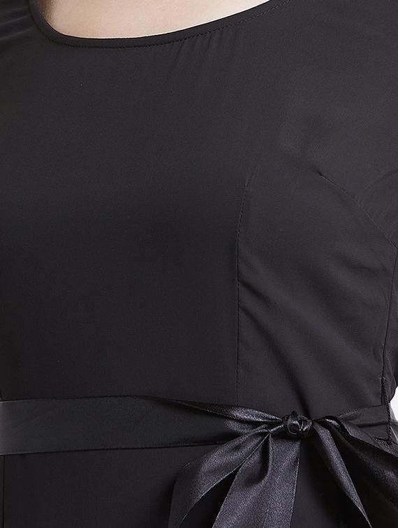 tie front fringed hem asymmetric dress - 16496905 - Zoom Image - 5