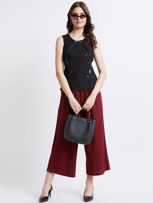 round neck embellished detail top - 16496910 - Standard Image - 5