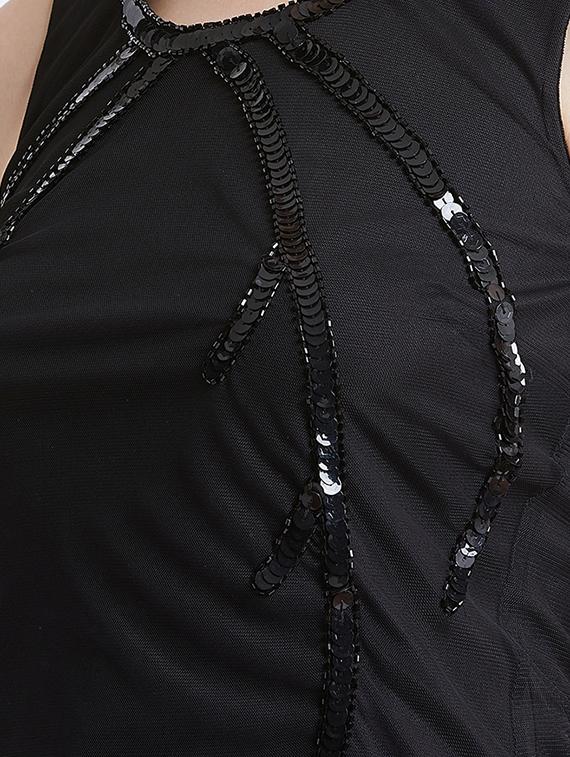 round neck embellished detail top - 16496910 - Zoom Image - 6