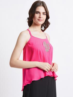 embellished detail ruffled top - 16496913 - Standard Image - 3