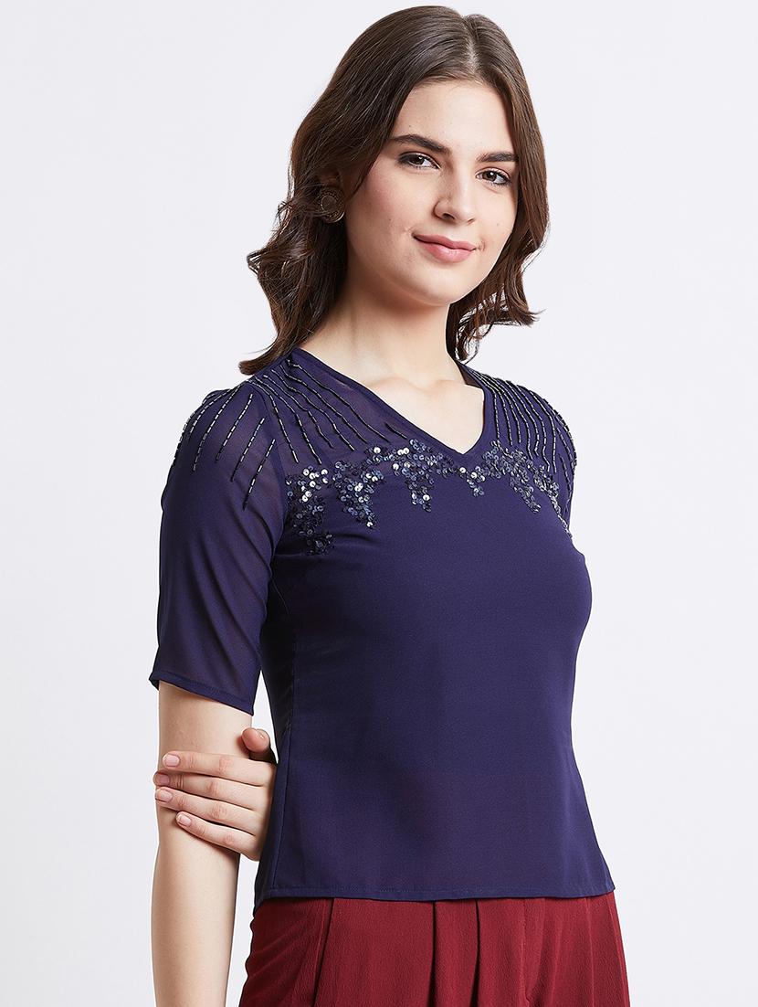 embellished detail solid top - 16496914 - Zoom Image - 2