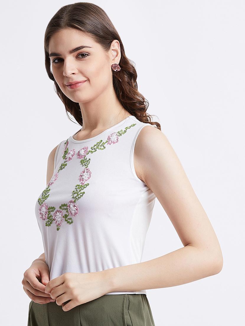 embellished detail crop top - 16496918 - Zoom Image - 2
