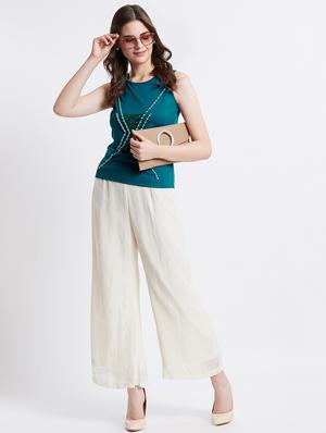 round neck pearl embellished top - 16496919 - Standard Image - 4