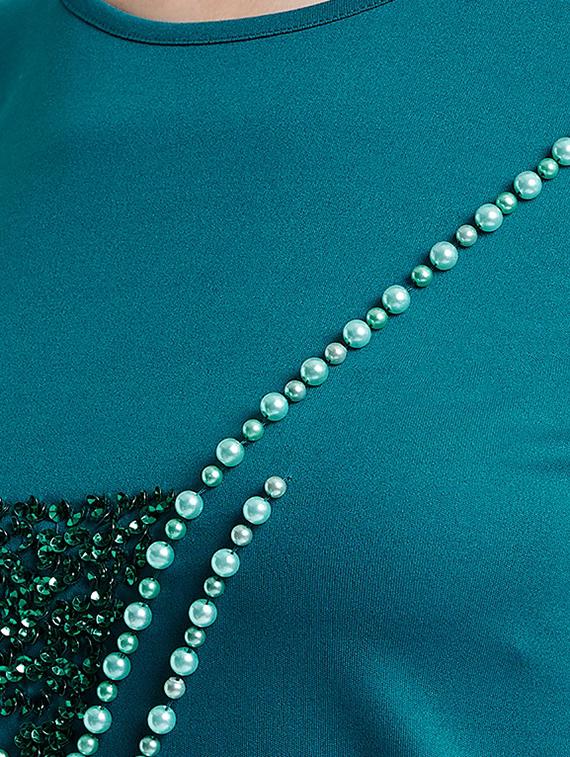 round neck pearl embellished top - 16496919 - Zoom Image - 5