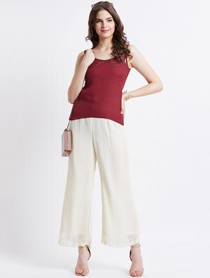 embellished neck solid top - 16496923 - Standard Image - 5
