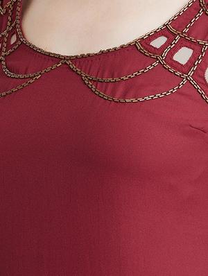 embellished neck solid top - 16496923 - Standard Image - 6
