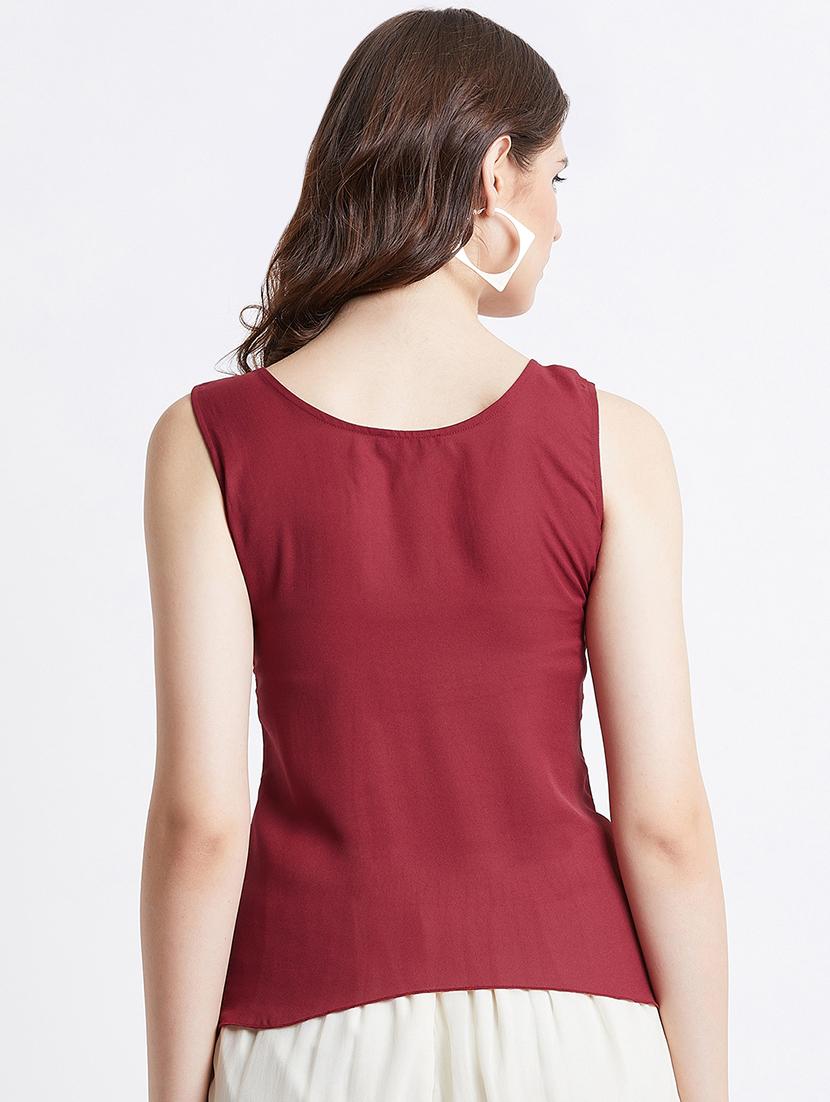 embellished neck solid top - 16496923 - Zoom Image - 4