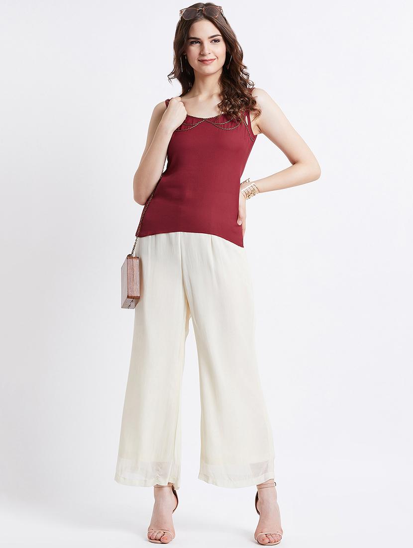 embellished neck solid top - 16496923 - Zoom Image - 5