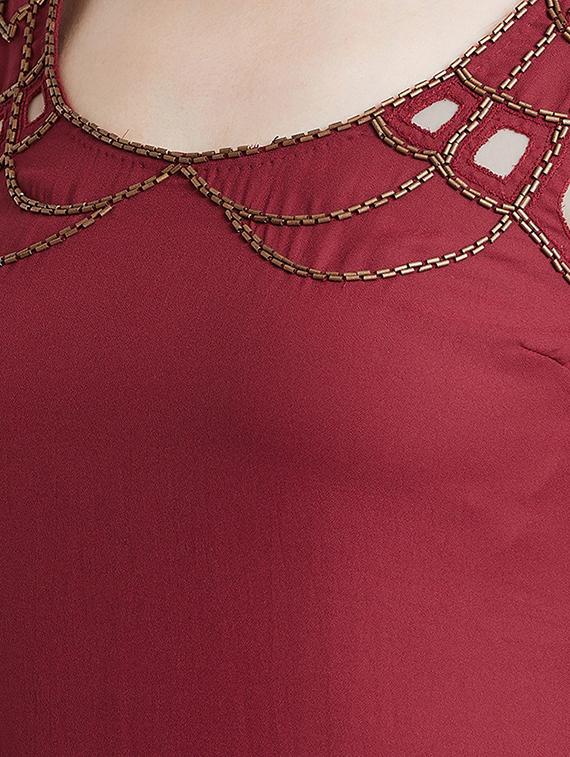 embellished neck solid top - 16496923 - Zoom Image - 6