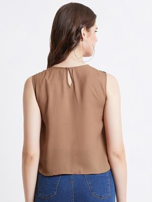 embellished detail ruffled top - 16496927 - Standard Image - 3