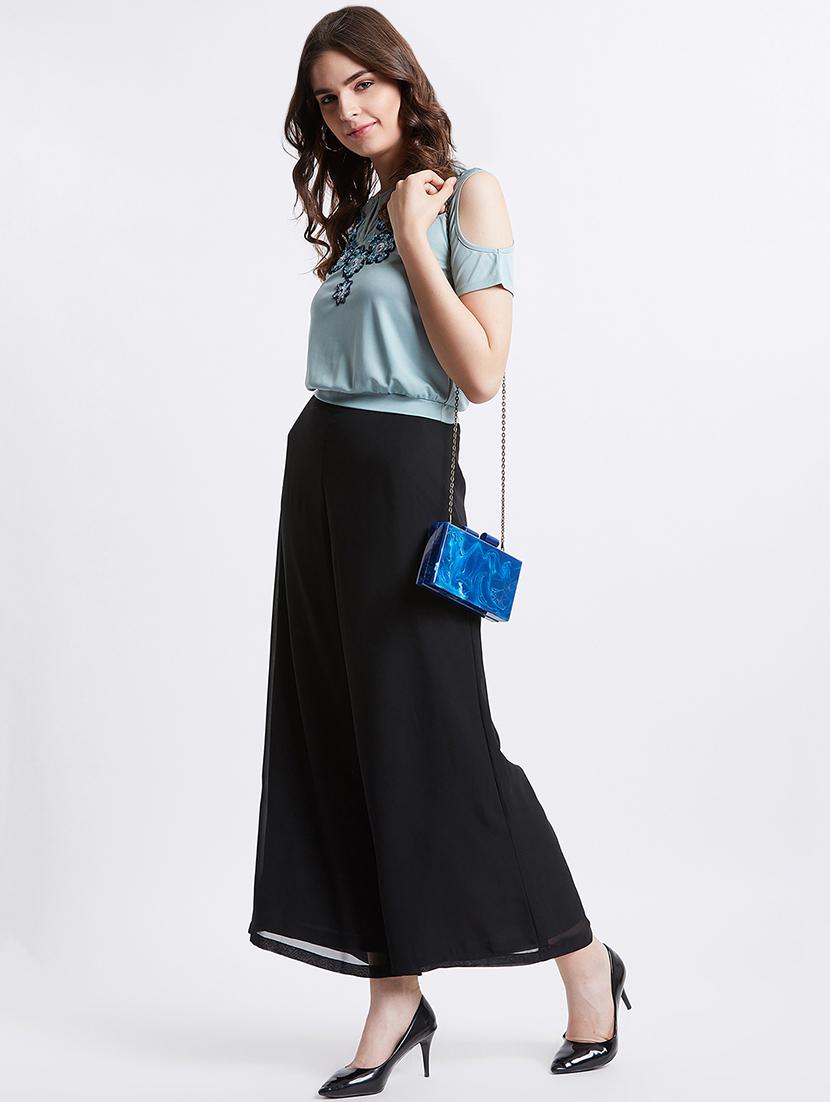 cold shoulder embellished crop top - 16496933 - Zoom Image - 4