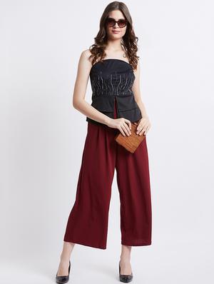 front slit embellished tube top - 16496940 - Standard Image - 5