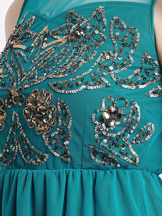 boat neck sequined blouson dress - 16496944 - Zoom Image - 6