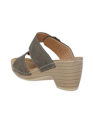 grey slip on wedges - 16497844 - Standard Image - 3