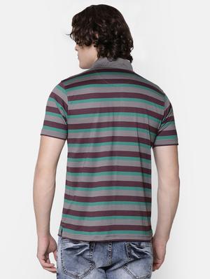 green striped collared t-shirt - 16497887 - Standard Image - 3