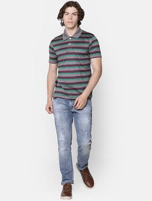 green striped collared t-shirt - 16497887 - Standard Image - 4