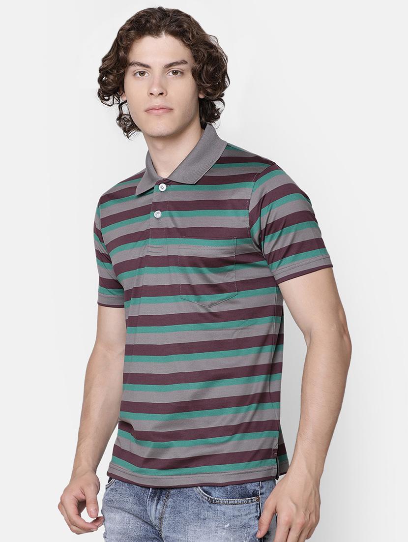 green striped collared t-shirt - 16497887 - Zoom Image - 2