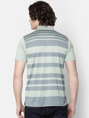 green striped collared t-shirt - 16497888 - Standard Image - 3