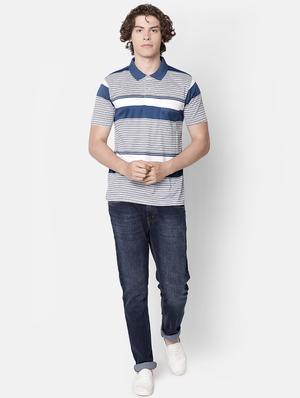 blue striped collared t-shirt - 16497892 - Standard Image - 4
