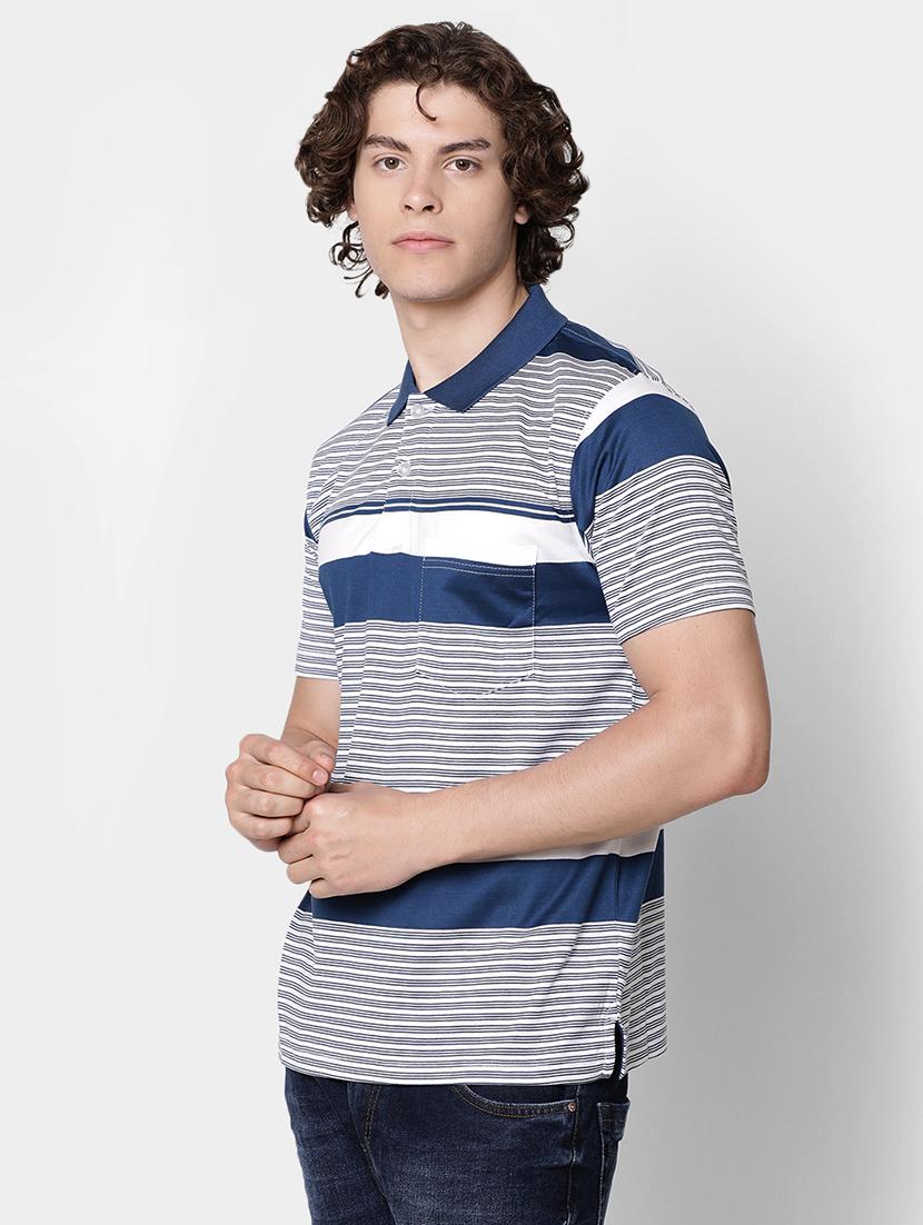 blue striped collared t-shirt - 16497892 - Zoom Image - 2