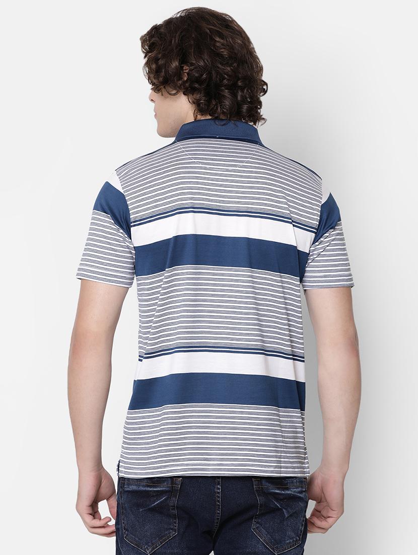 blue striped collared t-shirt - 16497892 - Zoom Image - 3