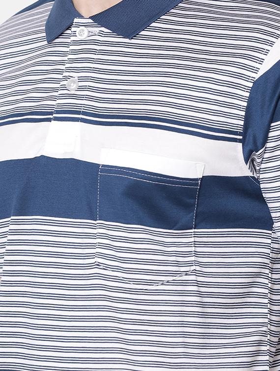 blue striped collared t-shirt - 16497892 - Zoom Image - 5
