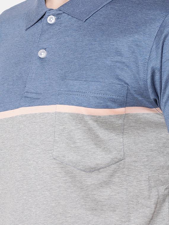 blue collared pocket t-shirt - 16497893 - Zoom Image - 5