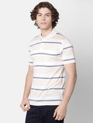 beige striped pocket t-shirt - 16497894 - Standard Image - 2
