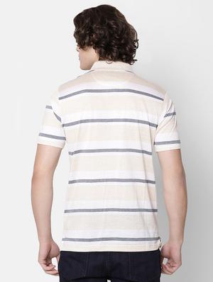 beige striped pocket t-shirt - 16497894 - Standard Image - 3