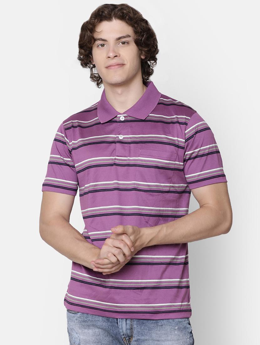purple striped pocket t-shirt - 16497913 - Zoom Image - 1