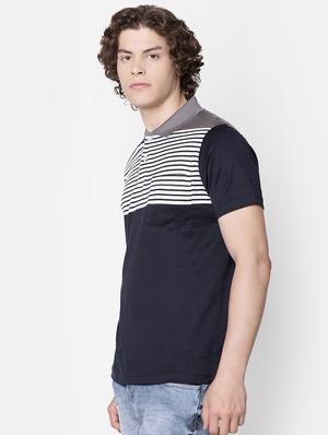 navy blue striped pocket t-shirt - 16497915 - Standard Image - 2