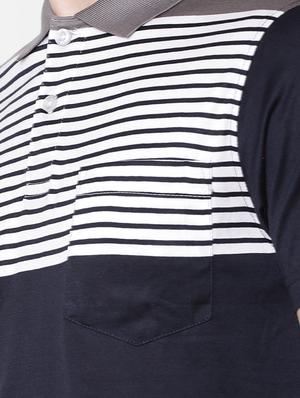 navy blue striped pocket t-shirt - 16497915 - Standard Image - 5
