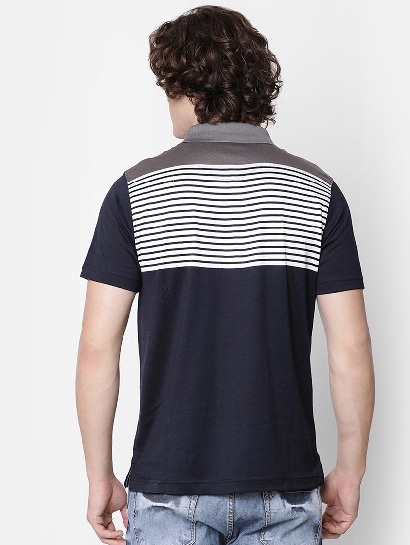 navy blue striped pocket t-shirt - 16497915 - Zoom Image - 3