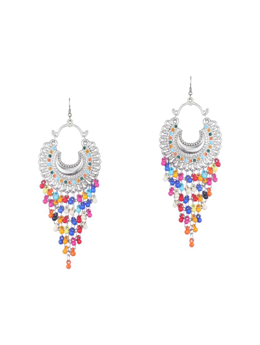 multi colored metal drop earring - 16497956 - Zoom Image - 1